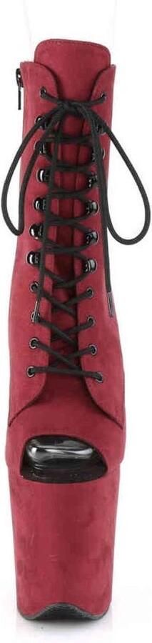 Pleaser Plateau Laarzen Paaldans schoenen 38 Shoes FLAMINGO 1021FS Paaldans schoenen Bordeaux rood - Foto 3