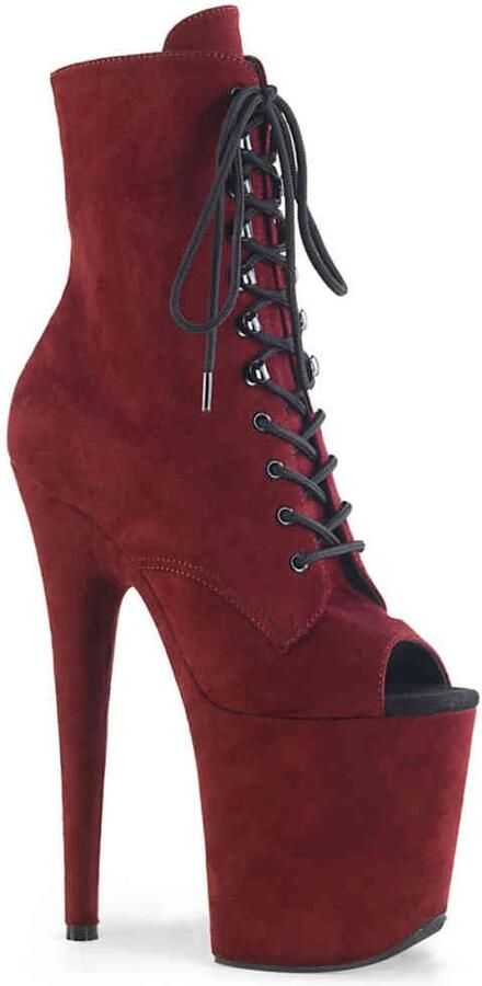 Pleaser Plateau Laarzen Paaldans schoenen 40 Shoes FLAMINGO 1021FS Paaldans schoenen Bordeaux rood - Foto 4