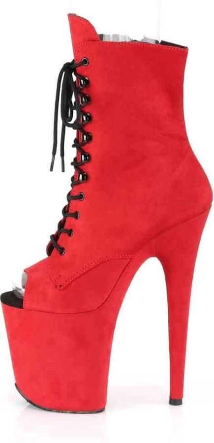 Pleaser Plateau Laarzen Paaldans schoenen 40 Shoes FLAMINGO 1021FS Paaldans schoenen Rood - Foto 3