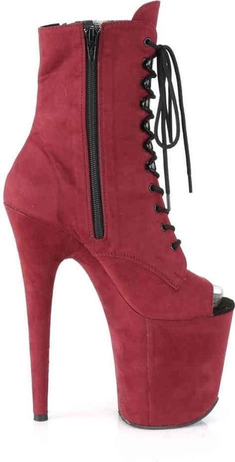 Pleaser Plateau Laarzen Paaldans schoenen 38 Shoes FLAMINGO 1021FS Paaldans schoenen Bordeaux rood - Foto 2