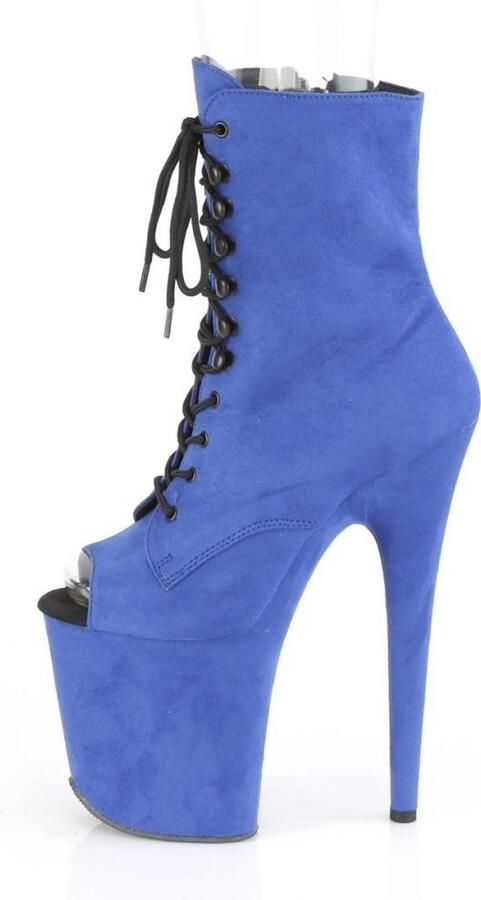 Pleaser Plateau Laarzen Paaldans schoenen 38 Shoes FLAMINGO 1021FS Paaldans schoenen Blauw