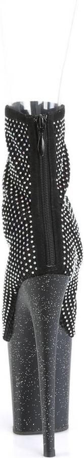 Pleaser Plateau Laarzen Paaldans schoenen 42 Shoes FLAMINGO 1031GM Zwart - Foto 4