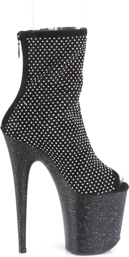 Pleaser Plateau Laarzen Paaldans schoenen 42 Shoes FLAMINGO 1031GM Zwart