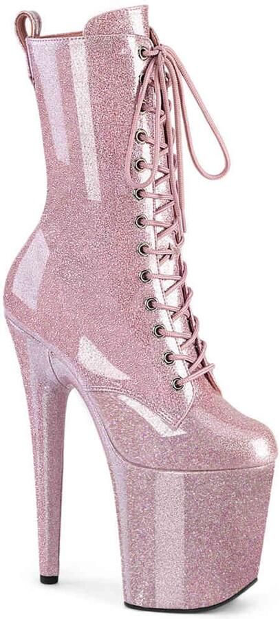 Pleaser FLAMINGO-1040GP Plateau Laarzen Paaldans schoenen 37 Shoes Roze