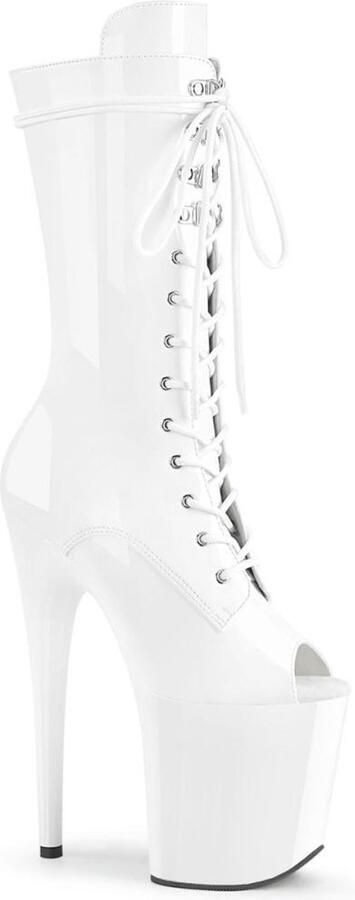 Pleaser Plateau Laarzen 38 Shoes FLAMINGO 1051 Paaldans schoenen Wit - Foto 1