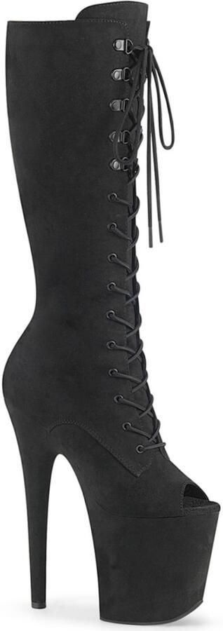 Pleaser FLAMINGO-2051FS Plateau Laarzen Paaldans schoenen 36 Shoes Zwart