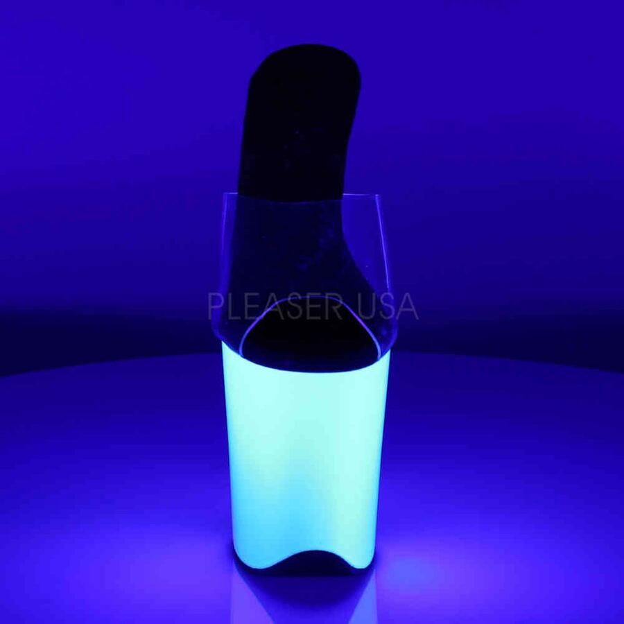 Pleaser Muiltjes 39 Shoes FLAMINGO 801UV Paaldans schoenen Wit Transparant - Foto 3