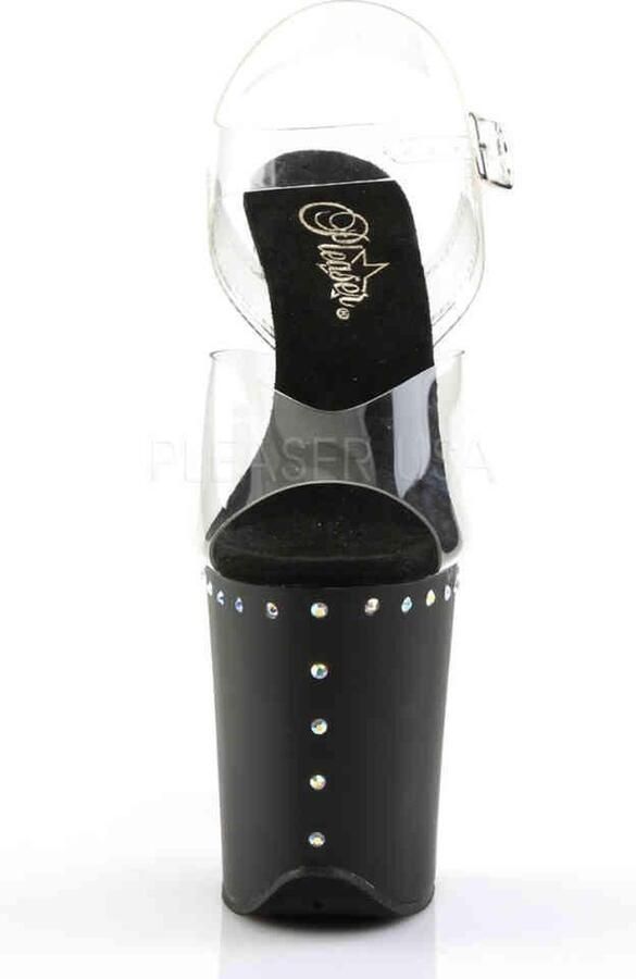 Pleaser shoes Pleaser FLAMINGO-808ABLS Sandaal met enkelband Paaldans schoenen Paaldans schoenen 36 Shoes Zwart Transparant - Foto 3