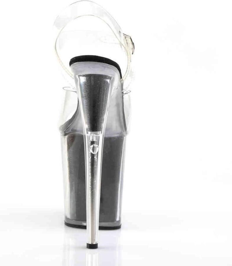 Pleaser Sandaal met enkelband Paaldans schoenen 40 Shoes FLAMINGO 808G Paaldans schoenen Zwart Transparant - Foto 3