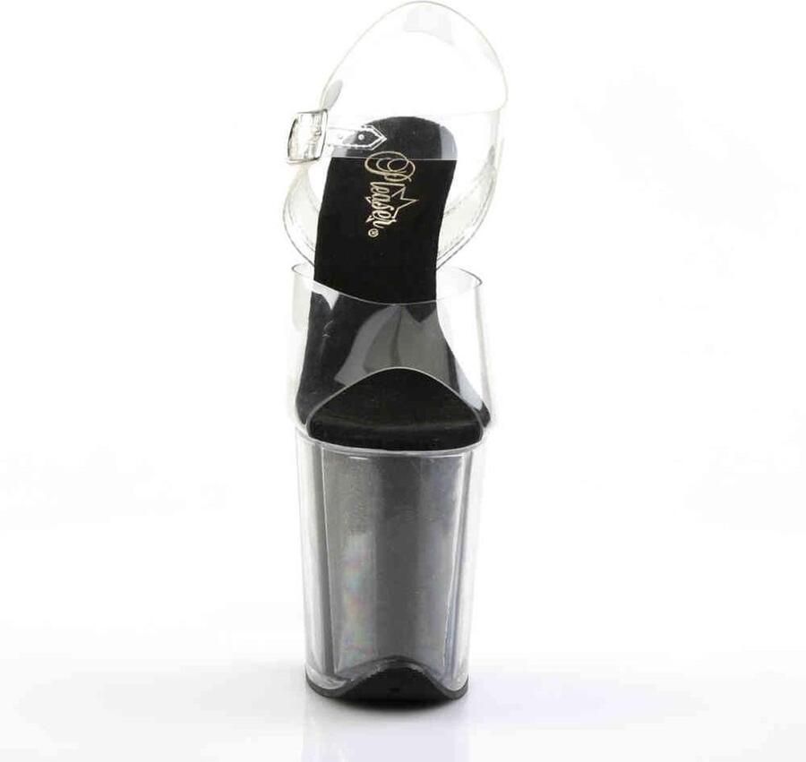 Pleaser Sandaal met enkelband Paaldans schoenen 40 Shoes FLAMINGO 808G Paaldans schoenen Zwart Transparant - Foto 2