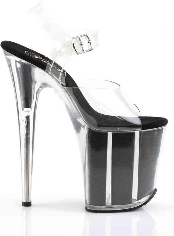 Pleaser Sandaal met enkelband Paaldans schoenen 40 Shoes FLAMINGO 808G Paaldans schoenen Zwart Transparant - Foto 4