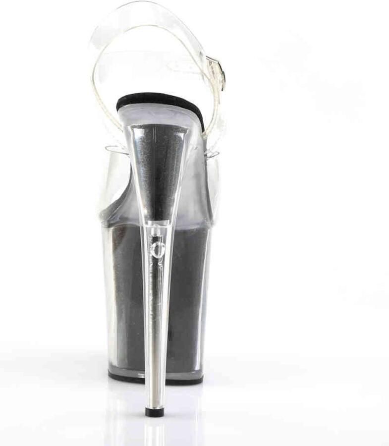 Pleaser Sandaal met enkelband Paaldans schoenen 42 Shoes FLAMINGO 808G Paaldans schoenen Zwart Transparant - Foto 2
