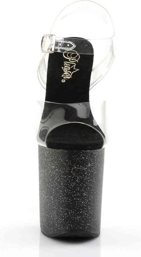 Pleaser FLAMINGO-808MG Sandaal met enkelband Paaldans schoenen Paaldans schoenen 35 Shoes Zwart Transparant - Foto 2