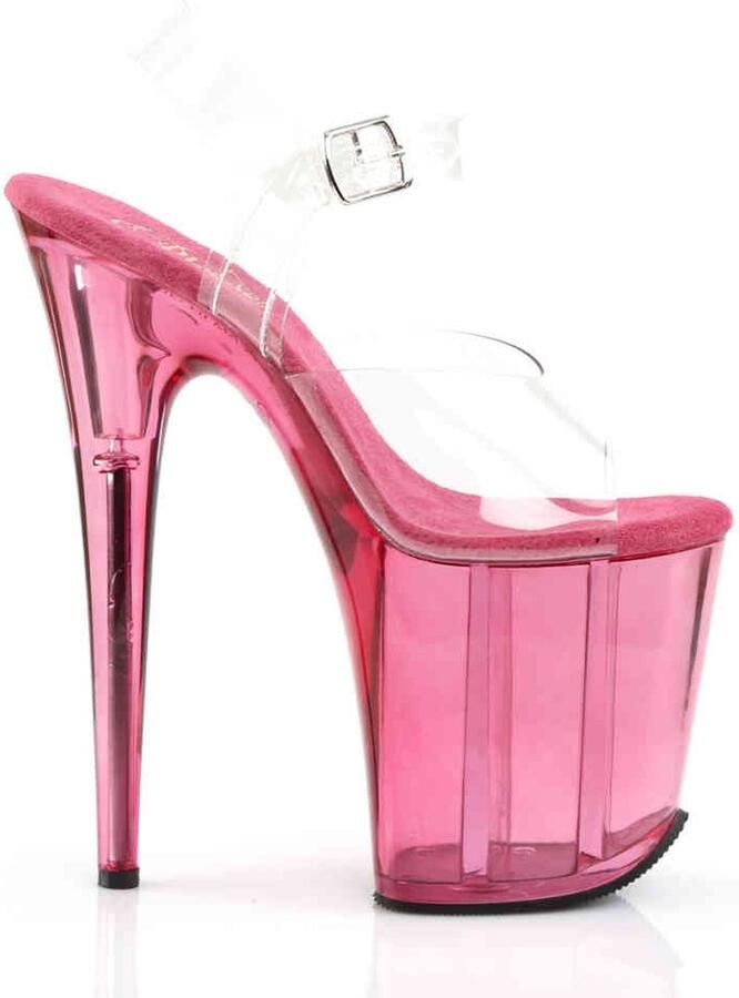 Pleaser shoes Pleaser FLAMINGO-808T Sandaal met enkelband Paaldans schoenen Paaldans schoenen 39 Shoes Roze Transparant - Foto 2