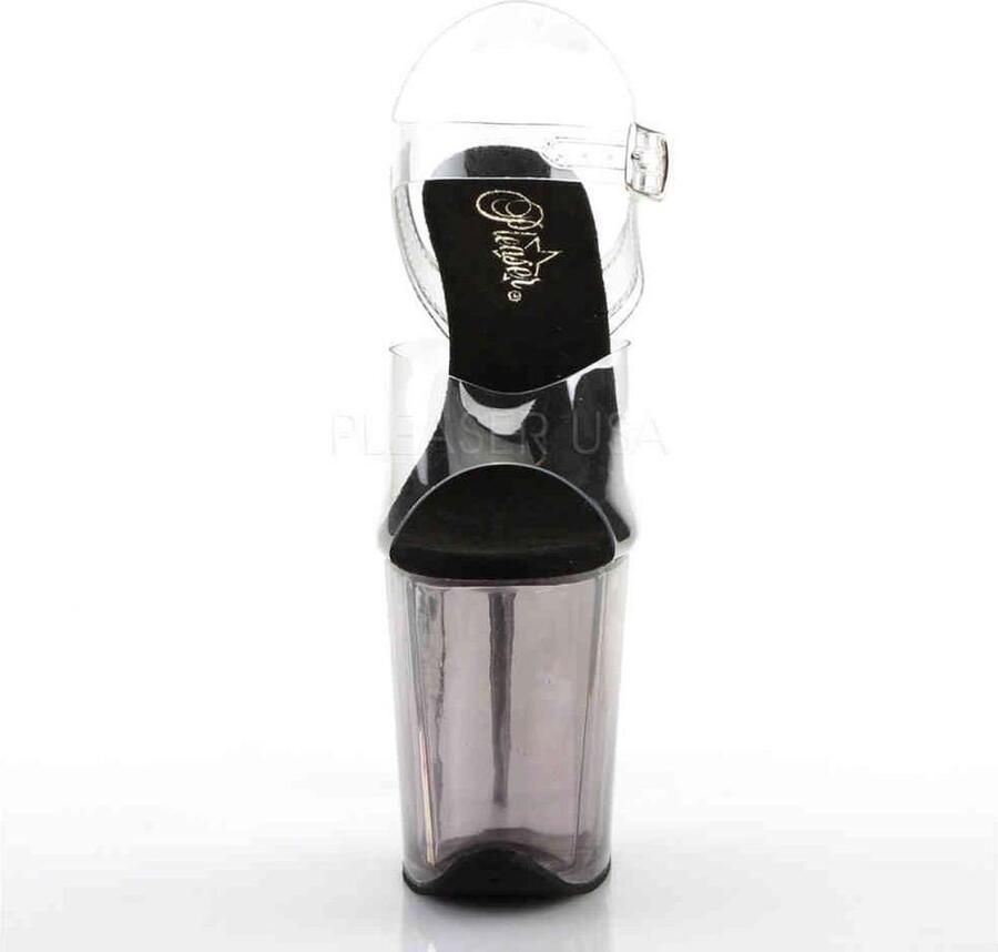 Pleaser Sandaal met enkelband Paaldans schoenen 40 Shoes FLAMINGO 808T Paaldans schoenen Zwart Transparant