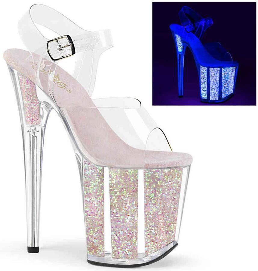 Pleaser Sandaal met enkelband Paaldans schoenen 36 Shoes FLAMINGO 808UVG Paaldans schoenen Roze - Foto 2