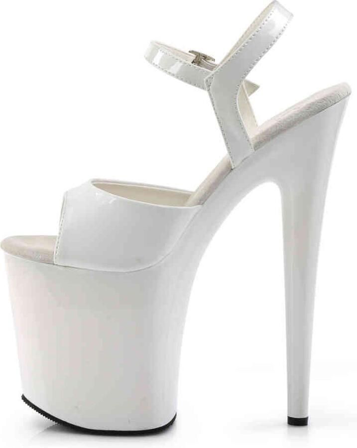 Pleaser Sandaal met enkelband Paaldans schoenen 42 Shoes FLAMINGO 809 Paaldans schoenen Wit