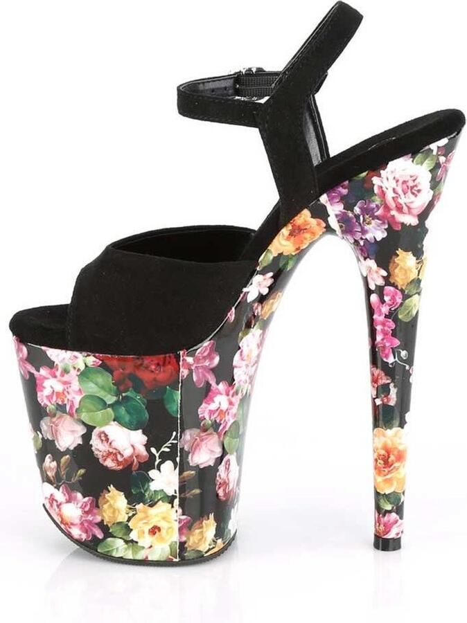 Pleaser Sandaal met enkelband Paaldans schoenen 38 Shoes FLAMINGO 809WR Paaldans schoenen Zwart Multicolours