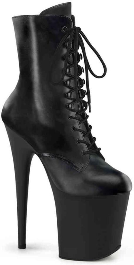 Pleaser FLAMINGO-1020 Plateau Laarzen Paaldans schoenen 44 Shoes Zwart - Foto 2