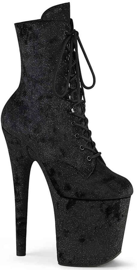 Pleaser FLAMINGO1020WR Plateau Laarzen Paaldans schoenen 37 Shoes Zwart