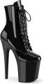 Pleaser FLAMINGO1020WR Plateau Laarzen Paaldans schoenen 35 Shoes Zwart - Zwart