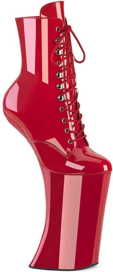 Pleaser FORBIDDEN-1020 Plateau Laarzen Paaldans schoenen 38 Shoes Rood