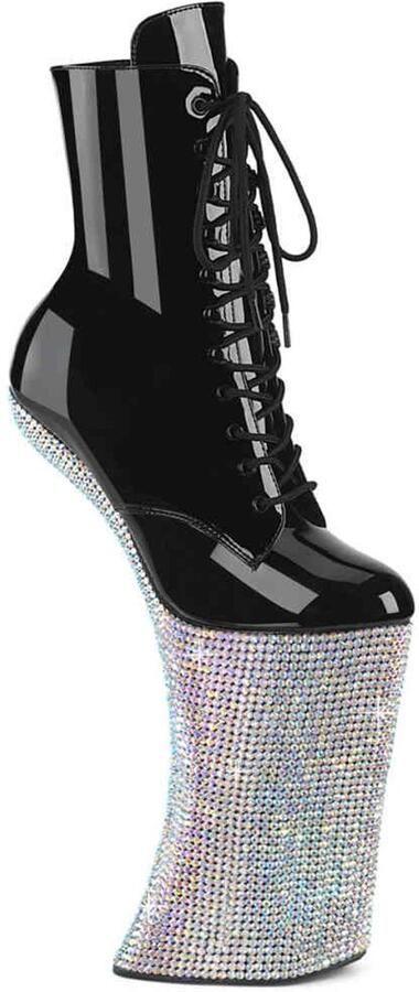 Pleaser FORBIDDEN-1020BEJ Plateau Laarzen Paaldans schoenen 40 Shoes Zwart