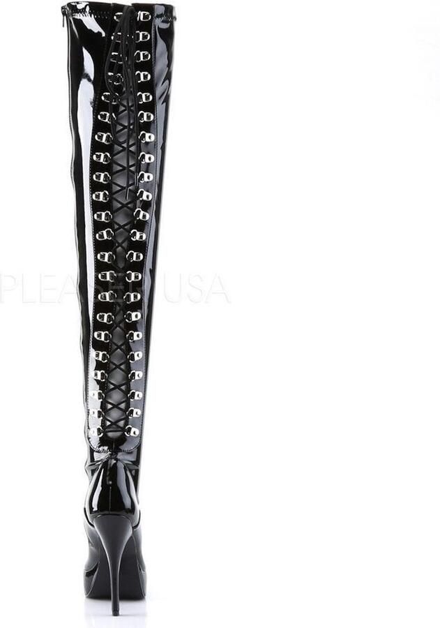 Pleaser Plateau overknee Laarzen 42 Shoes INDULGE 3063 Zwart - Foto 3