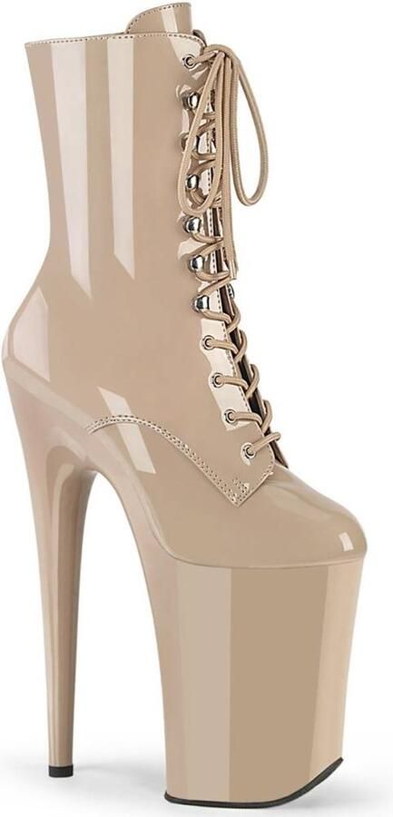 Pleaser INFINITY-1020 Plateau Laarzen Paaldans schoenen 41 Shoes Beige