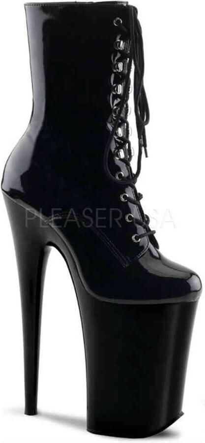 Pleaser INFINITY-1020 Plateau Laarzen Paaldans schoenen 41 Shoes Zwart