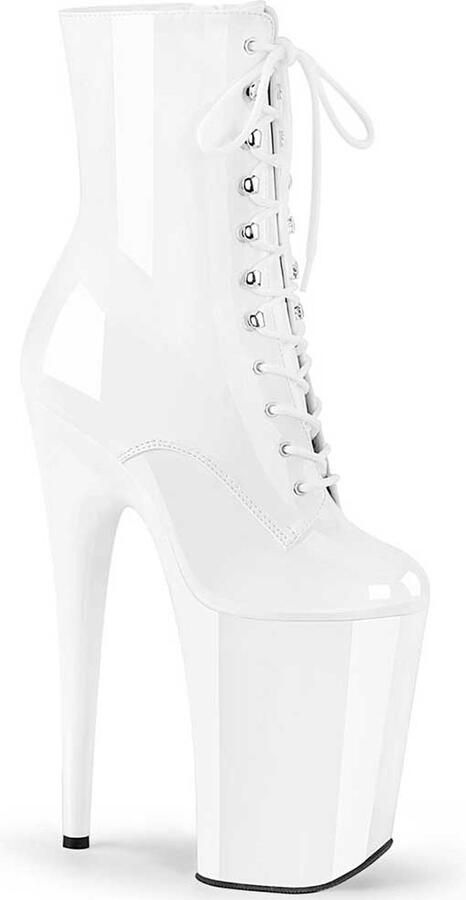 Pleaser INFINITY-1020 Plateau Laarzen Paaldans schoenen 42 Shoes Wit