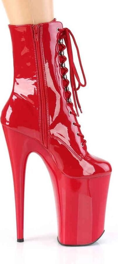Pleaser Plateau Laarzen Paaldans schoenen 35 Shoes INFINITY 1020 Paaldans schoenen Rood
