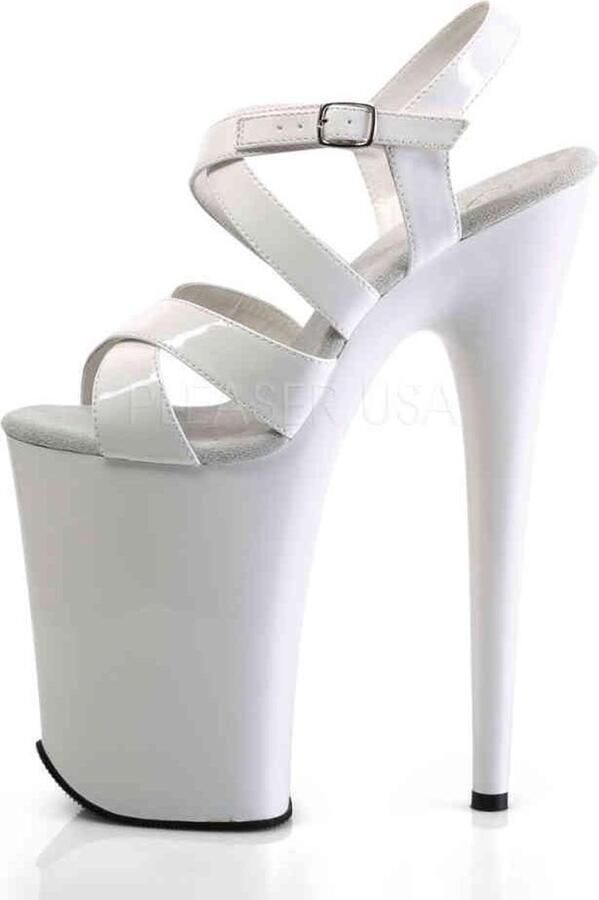Pleaser Sandaal met enkelband Paaldans schoenen 36 Shoes INFINITY 997 Paaldans schoenen Wit