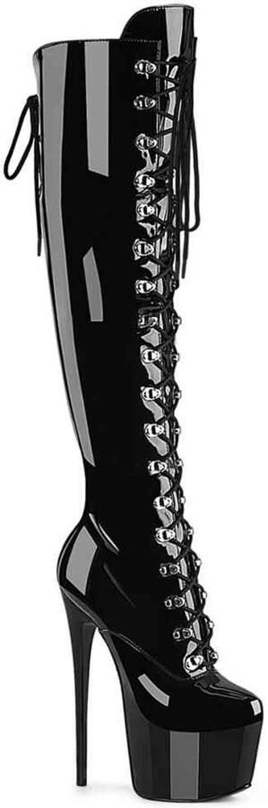 Pleaser JUBILANT-3012 Plateau overknee Laarzen 39 Shoes Zwart