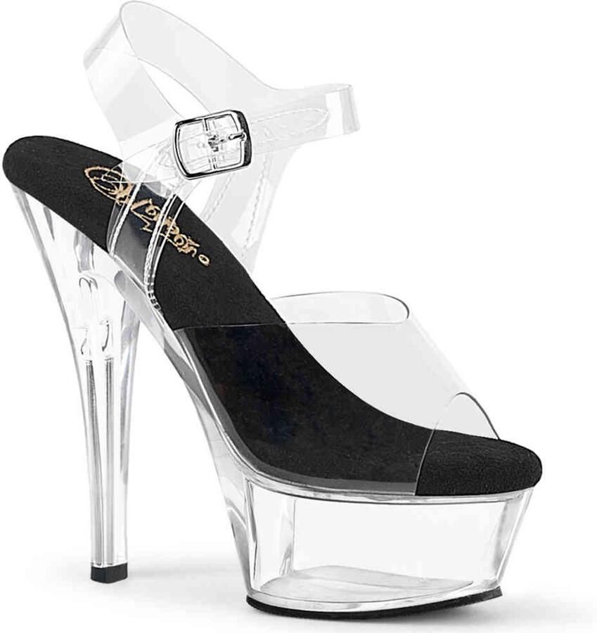Pleaser KISS-208 Sandaal met enkelband 41 Shoes Transparant
