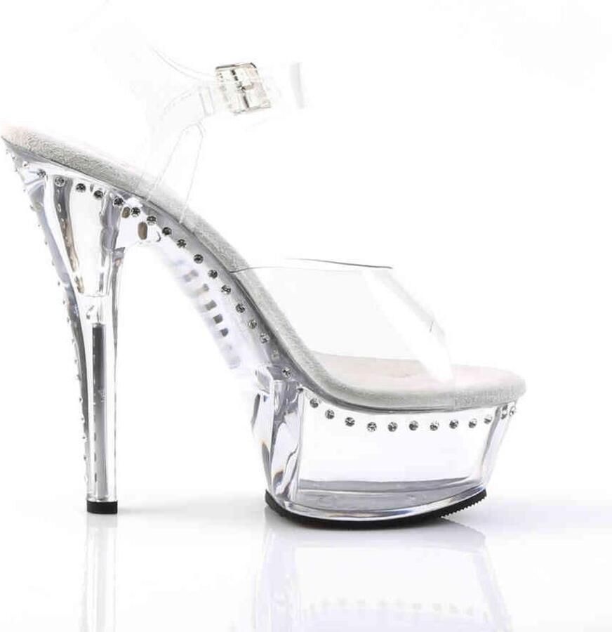 Pleaser Sandaal met enkelband Paaldans schoenen 39 Shoes KISS 208LS Paaldans schoenen Zwart - Foto 3