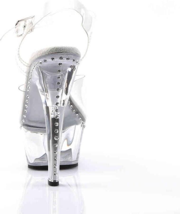 Pleaser Sandaal met enkelband Paaldans schoenen 39 Shoes KISS 208LS Paaldans schoenen Zwart - Foto 4