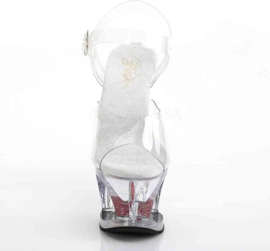 Pleaser Sandaal met enkelband Paaldans schoenen 36 Shoes MOON 708HRS Paaldans schoenen Transparant - Foto 2