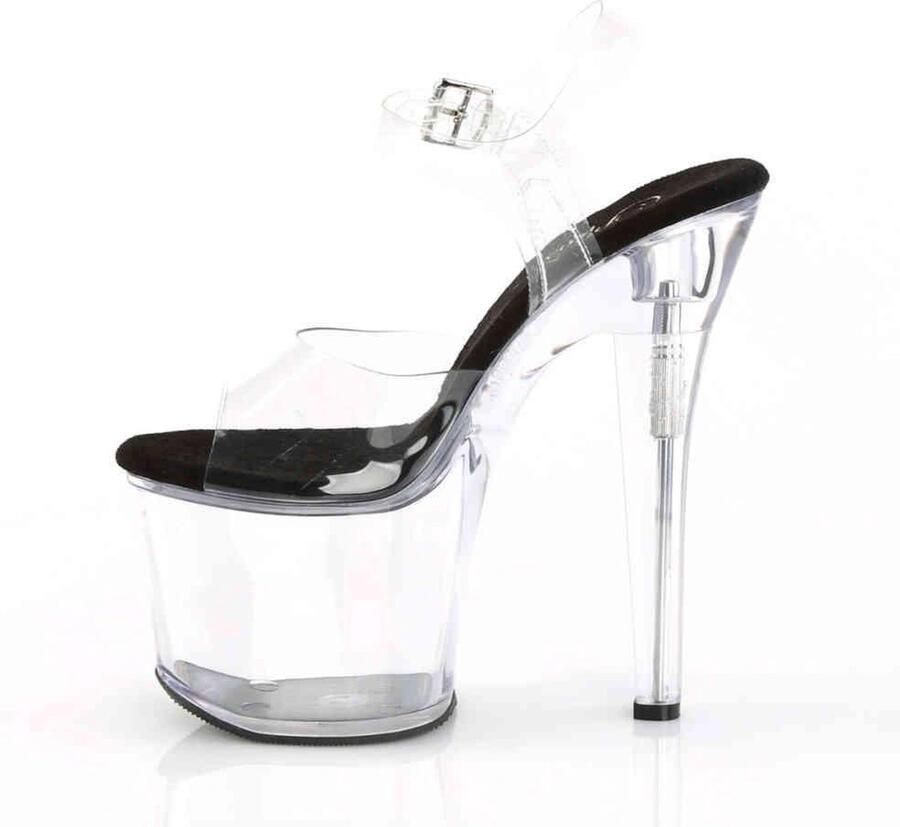 Pleaser Sandaal met enkelband Paaldans schoenen 37 Shoes RADIANT 708 Paaldans schoenen Transparant