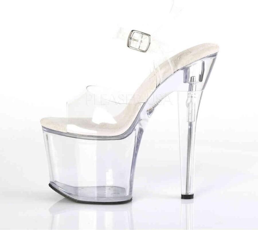 Pleaser Sandaal met enkelband Paaldans schoenen 36 Shoes RADIANT 708 Paaldans schoenen Wit - Foto 2