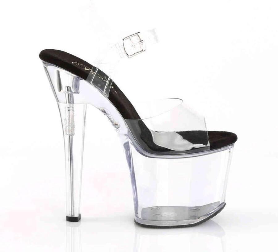 Pleaser Sandaal met enkelband Paaldans schoenen 38 Shoes RADIANT 708 Paaldans schoenen Transparant - Foto 2