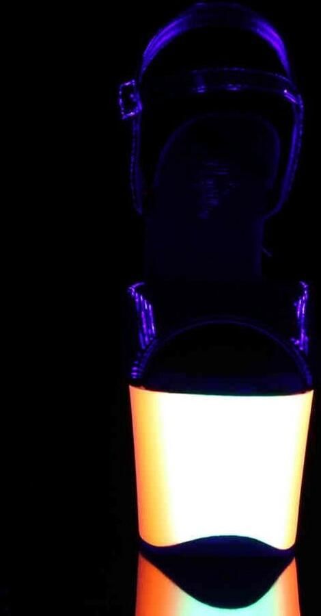 Pleaser Sandaal met enkelband Paaldans schoenen 42 Shoes RAINBOW 309UV Paaldans schoenen Zwart Multicolours - Foto 5