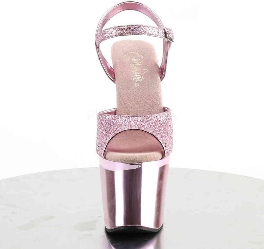 Pleaser Sandaal met enkelband Paaldans schoenen 39 Shoes REVOLVER 709G Paaldans schoenen Roze