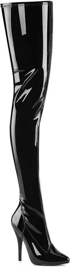 Pleaser SEDUCE-4000 Plateau overknee Laarzen 46 Shoes Zwart