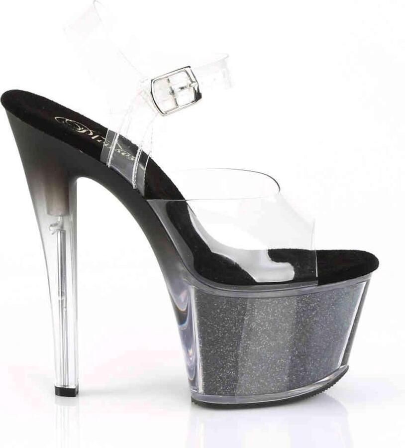 Pleaser Sandaal met enkelband Paaldans schoenen 38 Shoes SKY 308G Paaldans schoenen Zwart Transparant - Foto 3