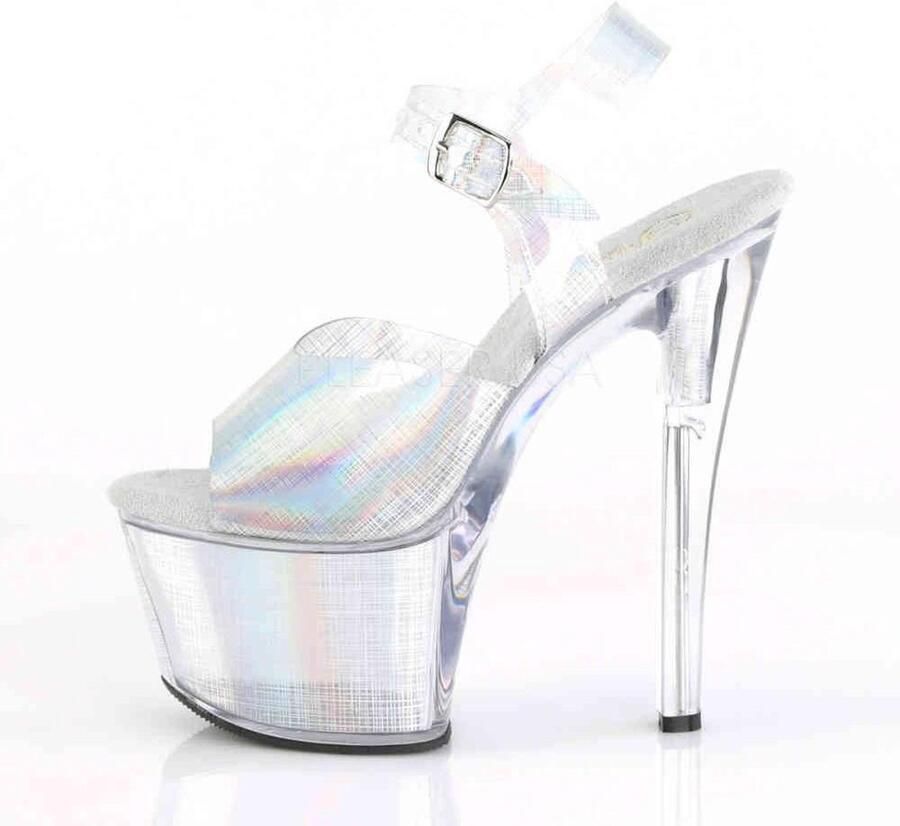 Pleaser Sandaal met enkelband Paaldans schoenen 38 Shoes SKY 308G Paaldans schoenen Zwart Transparant - Foto 2