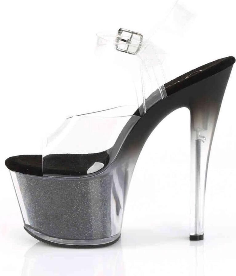 Pleaser Sandaal met enkelband Paaldans schoenen 38 Shoes SKY 308G Paaldans schoenen Zwart Transparant - Foto 4