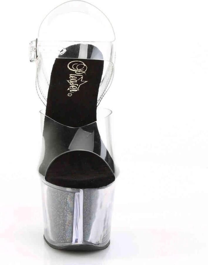 Pleaser Sandaal met enkelband Paaldans schoenen 38 Shoes SKY 308G Paaldans schoenen Zwart Transparant - Foto 6