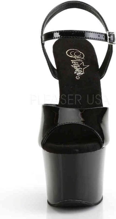 Pleaser Sandaal met enkelband Paaldans schoenen 35 Shoes SKY 309CHRS Paaldans schoenen Zwart Zilverkleurig - Foto 3