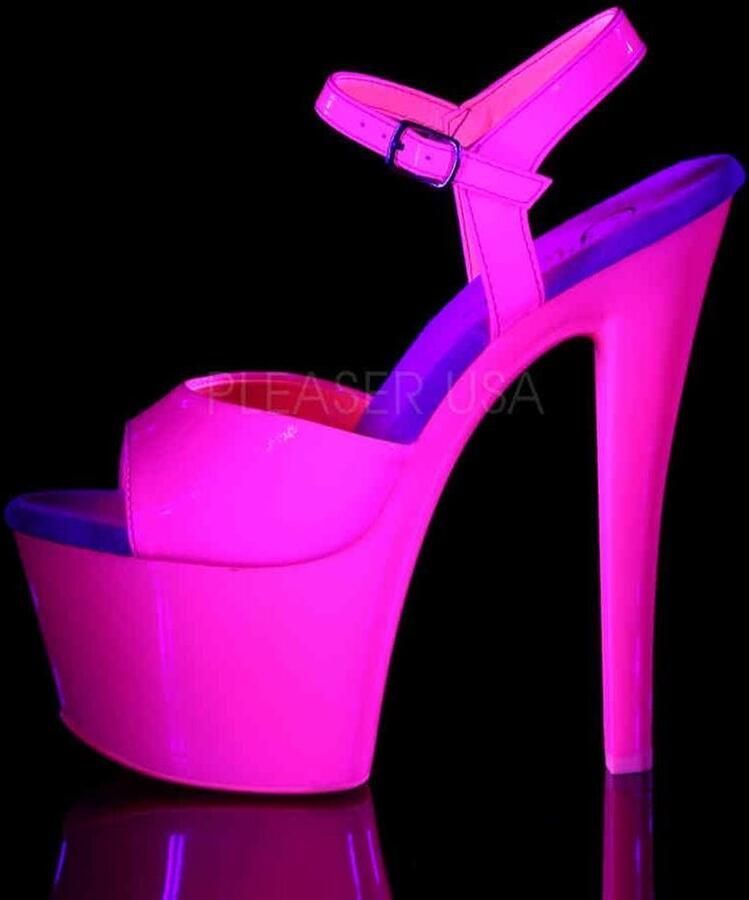 Pleaser Sandaal met enkelband Paaldans schoenen 39 Shoes SKY 309UV Paaldans schoenen Roze